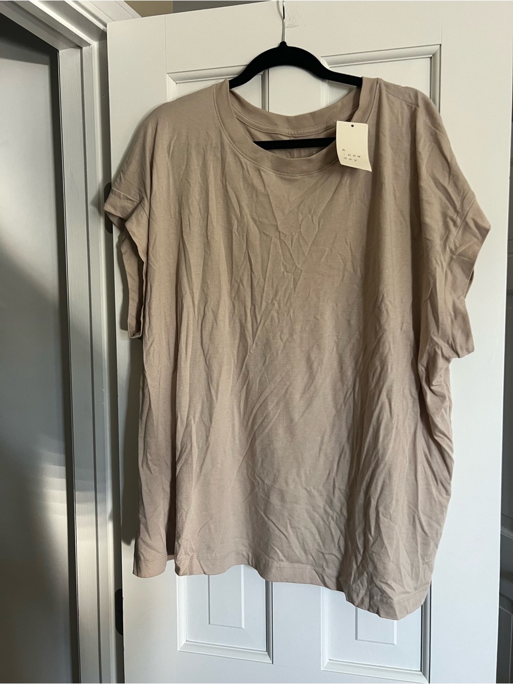 a new day Beige Short Sleeve Tee
